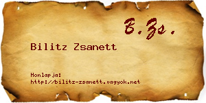 Bilitz Zsanett névjegykártya